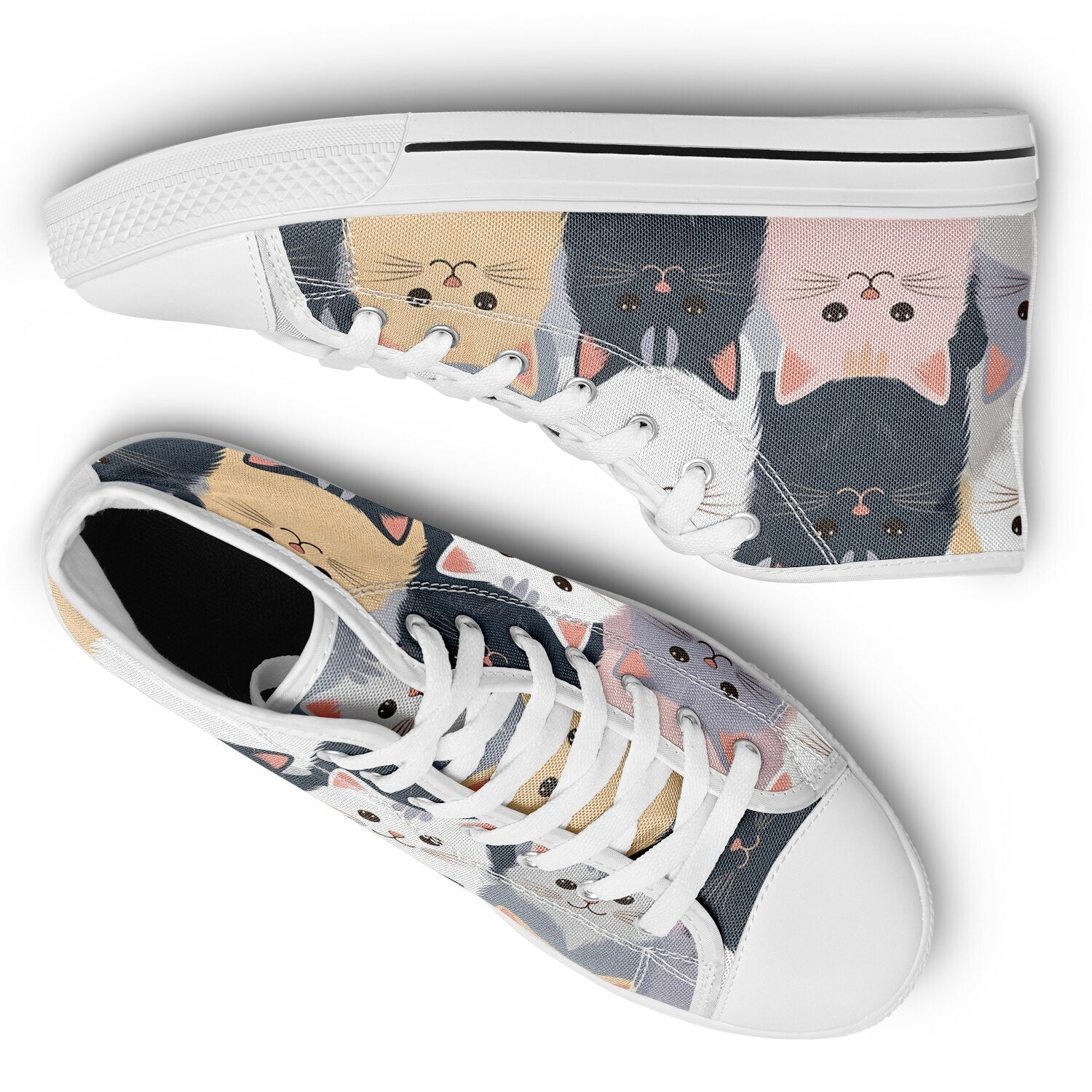 Cattickle™ High Top Shoes — Cat Pattern Edition