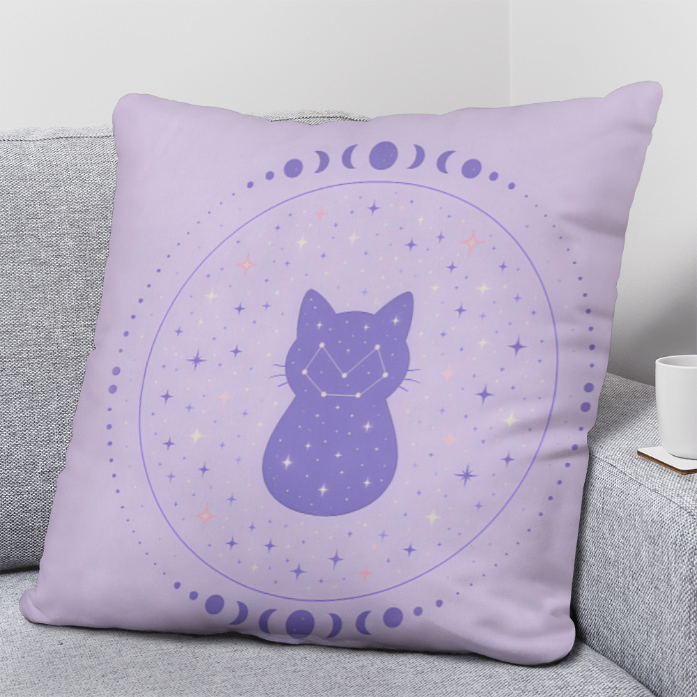 Celestial Cat Constellation Pillow — cozy, cute, cosmic 🐾✨