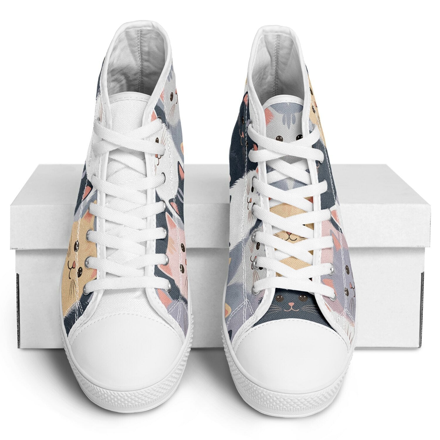 Cattickle™ High Top Shoes — Cat Pattern Edition